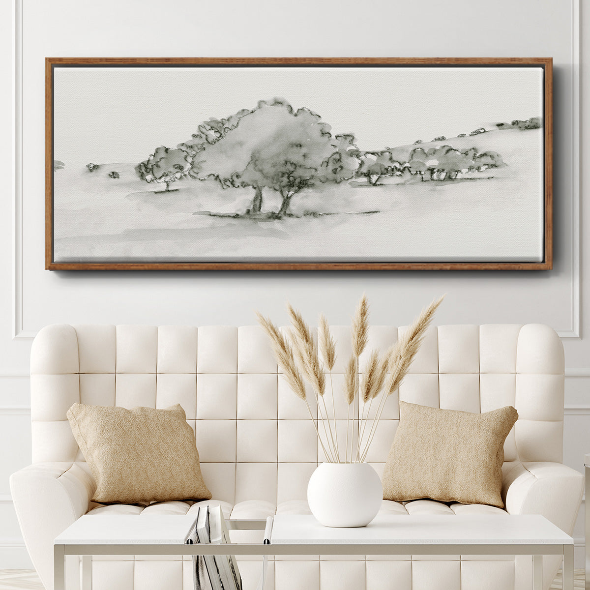 Scenic Scribble II - Floater Framed Canvas Print