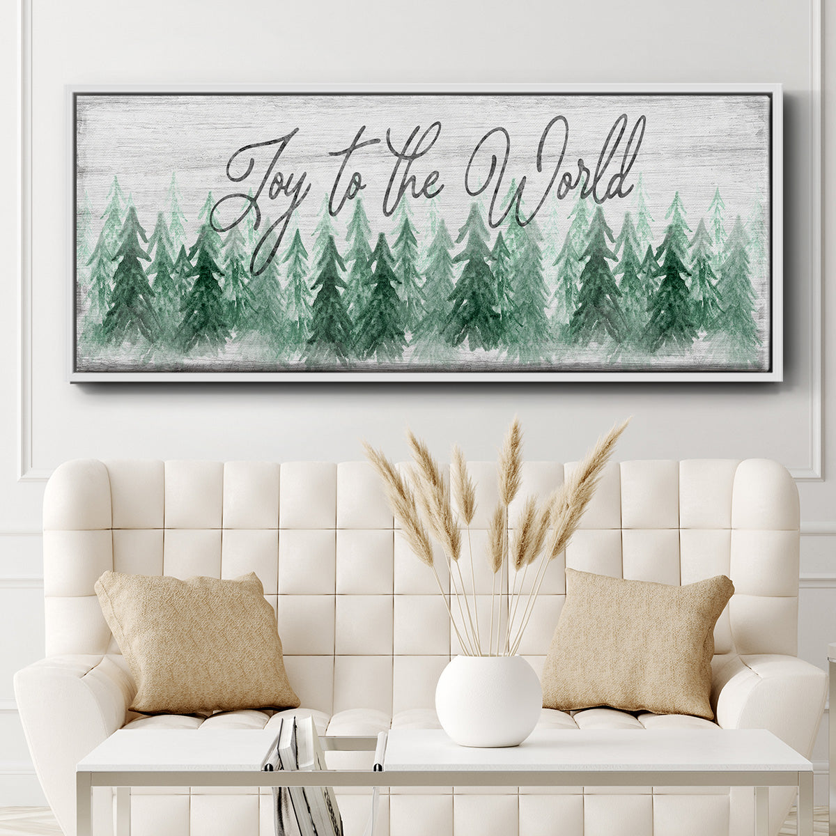 Joy to the World - Floater Framed Canvas Print