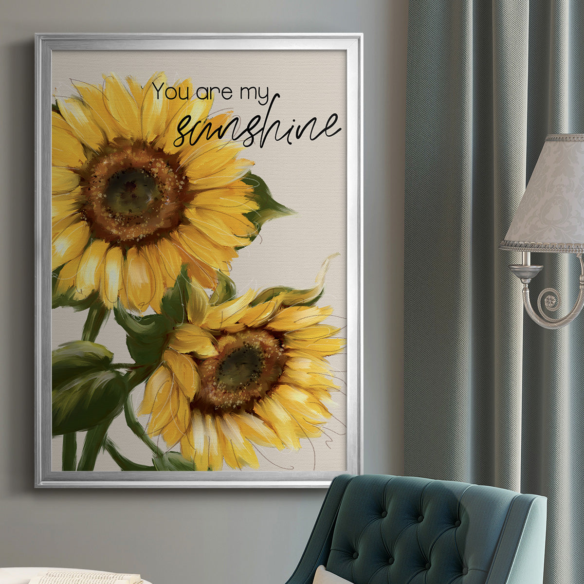 You Are My Sunshine - Modern Framed Canvas Print