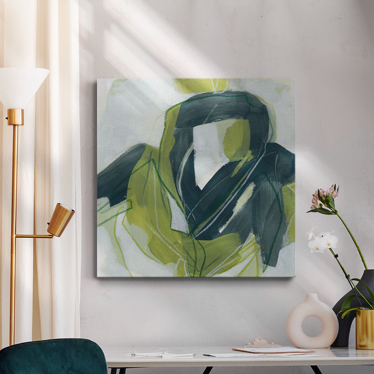 Verdigris Motion III - Canvas Art Print