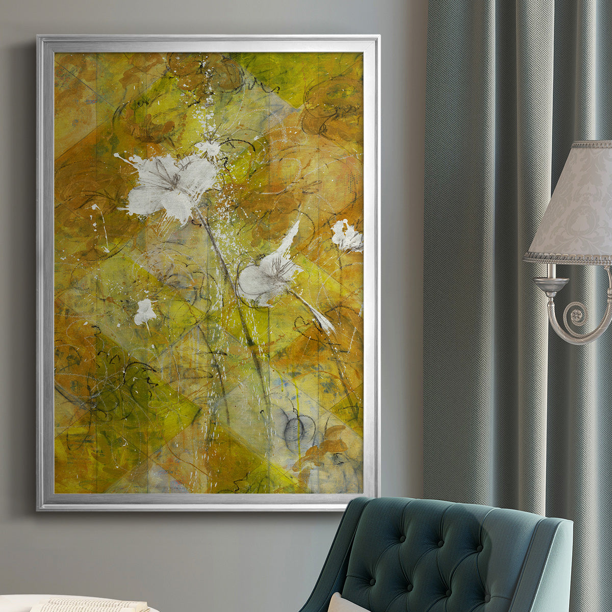 Beauty Amidst Chaos - Modern Framed Canvas Print