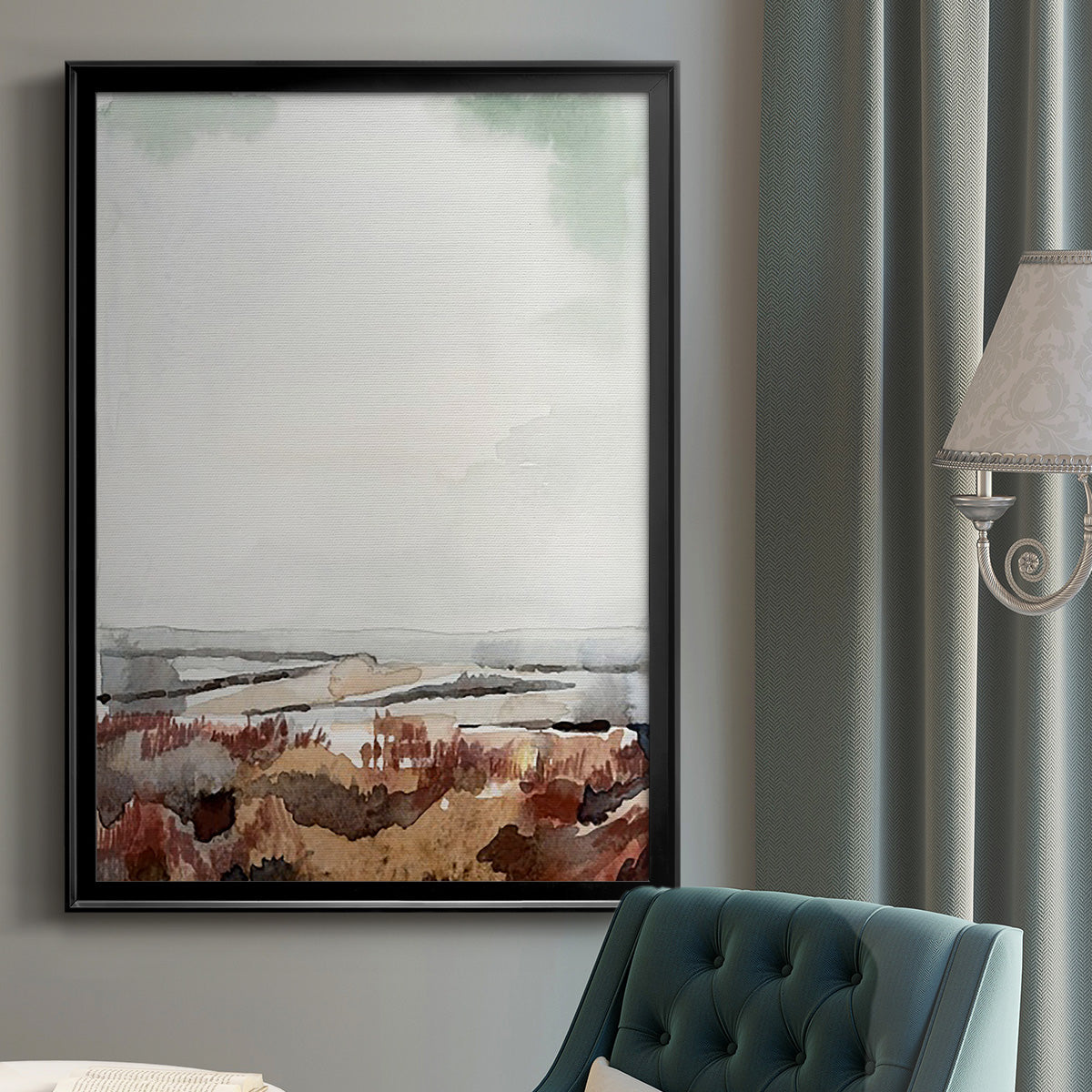 Coastal Inlet Study I - Modern Framed Canvas Print