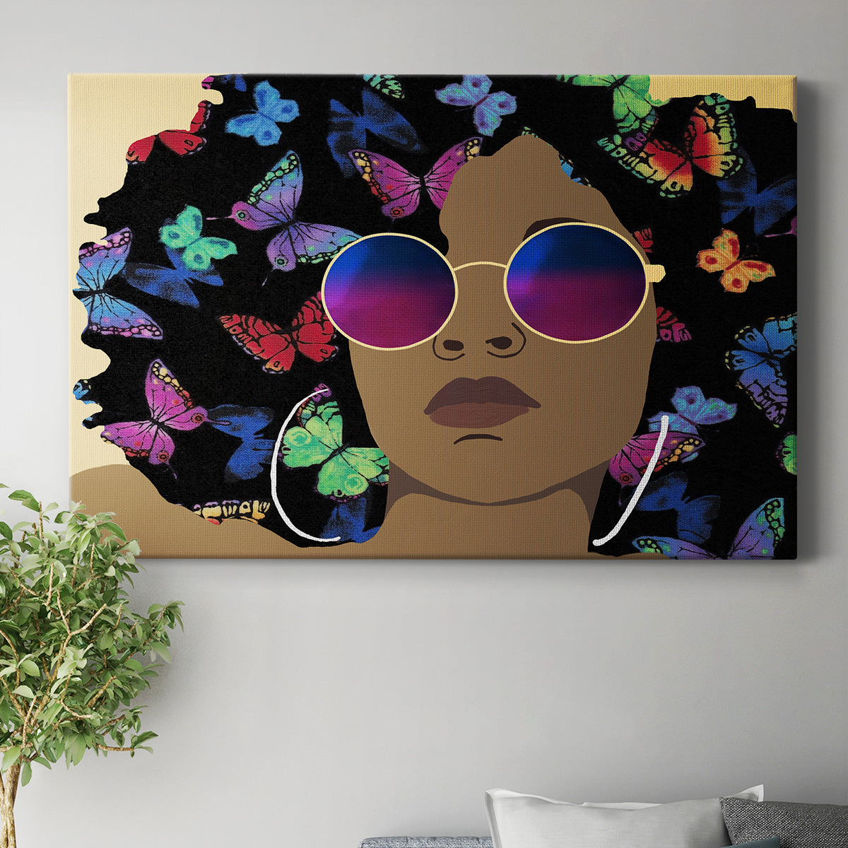 Butterfly Diva I Premium Gallery Wrapped Canvas - Ready to Hang