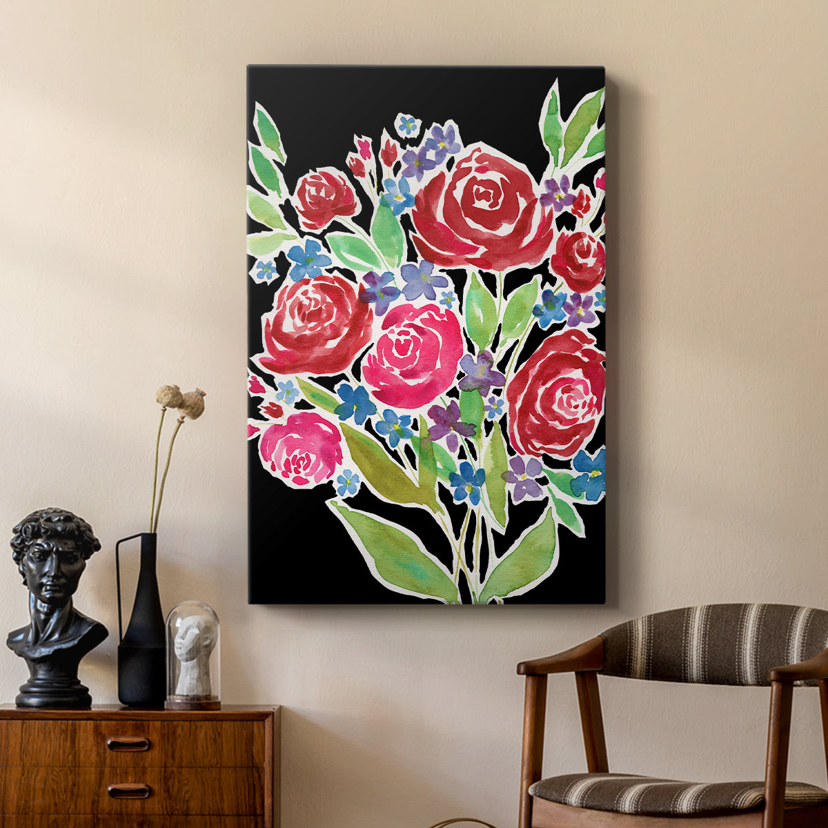 Floral Choir Bouquet - Canvas Art Print