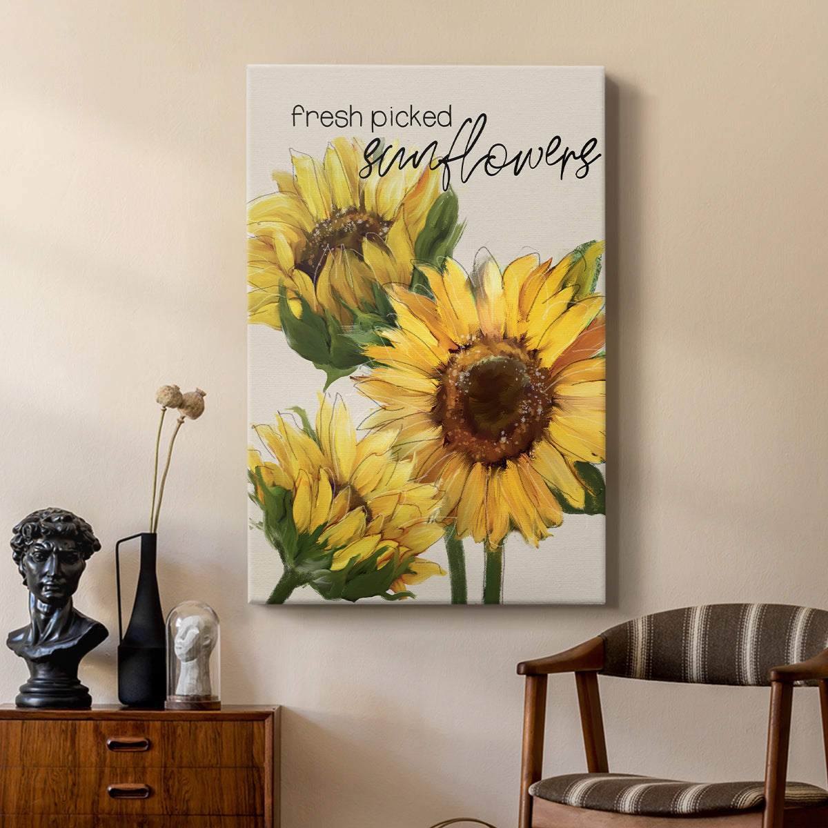 Fresh Picked Sunflowers - Canvas Art Print