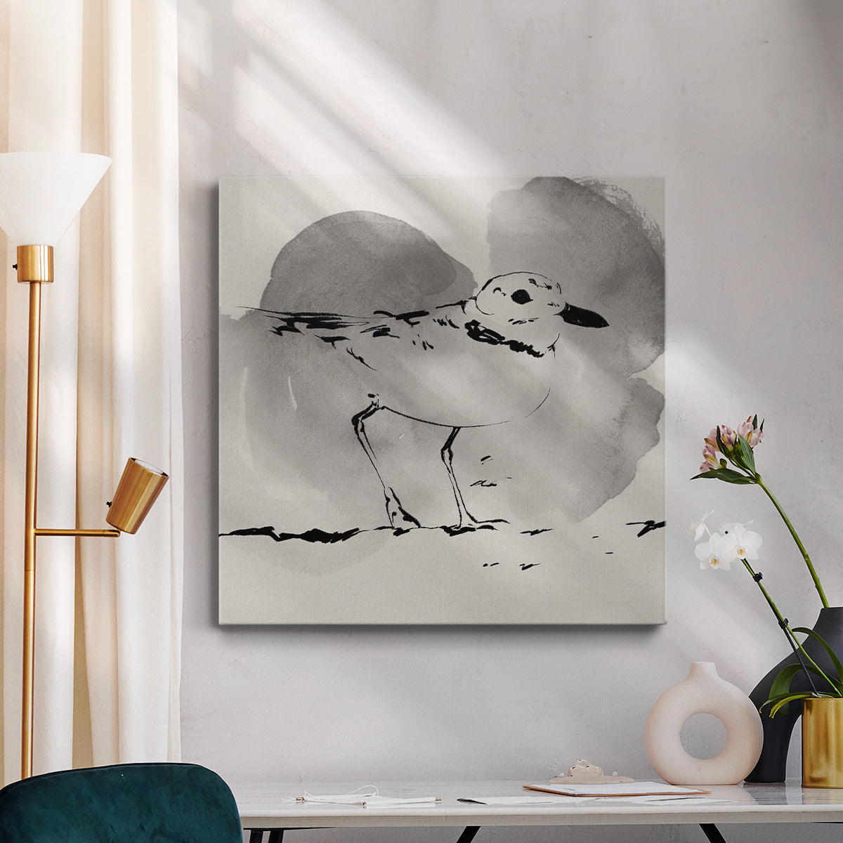 Inky Plover I - Canvas Art Print