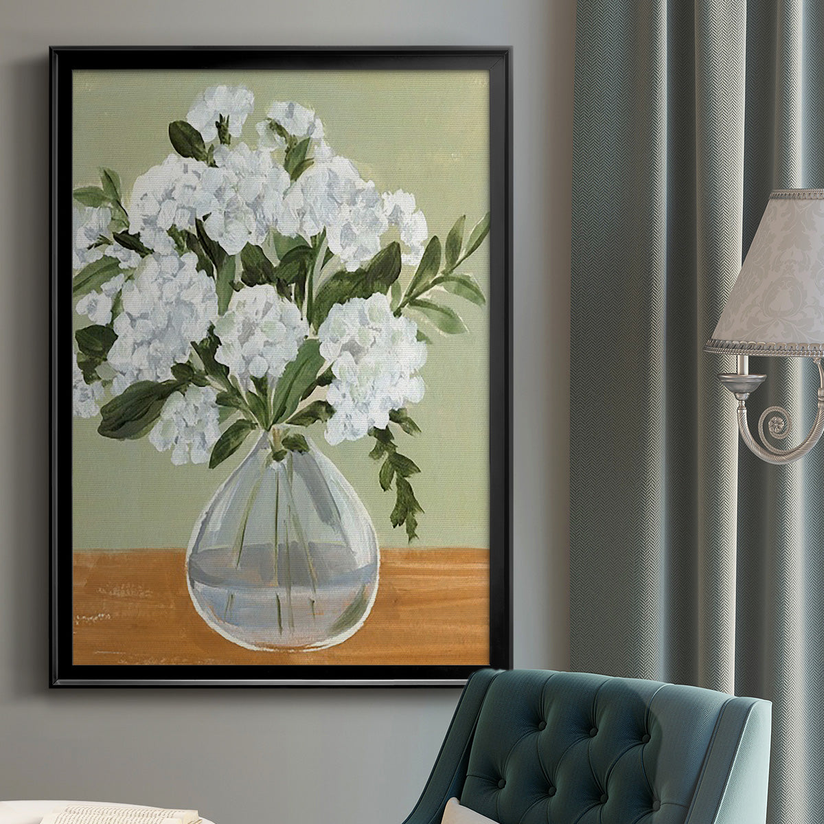 Vased Viburnum I - Modern Framed Canvas Print