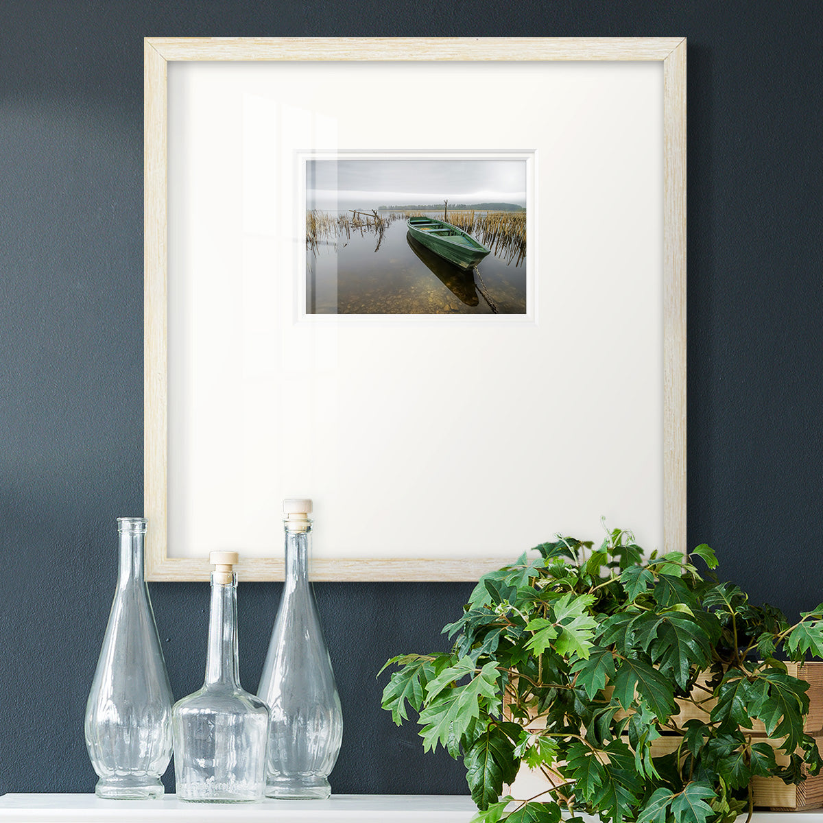 Green One Premium Framed Print Double Matboard