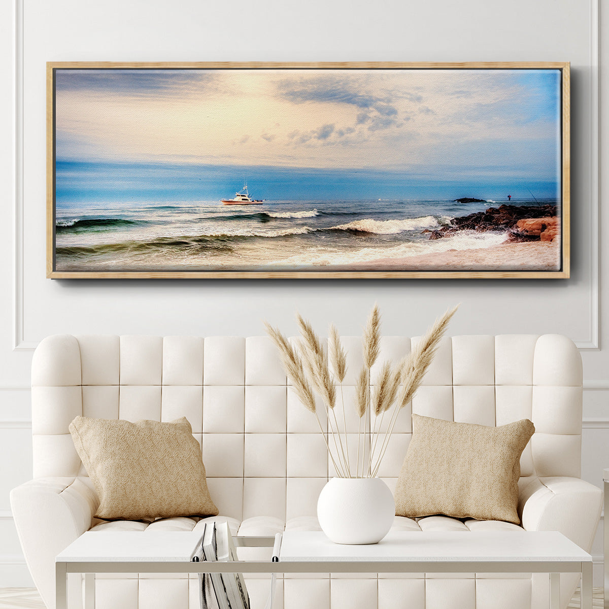 Heading to Sea - Floater Framed Canvas Print