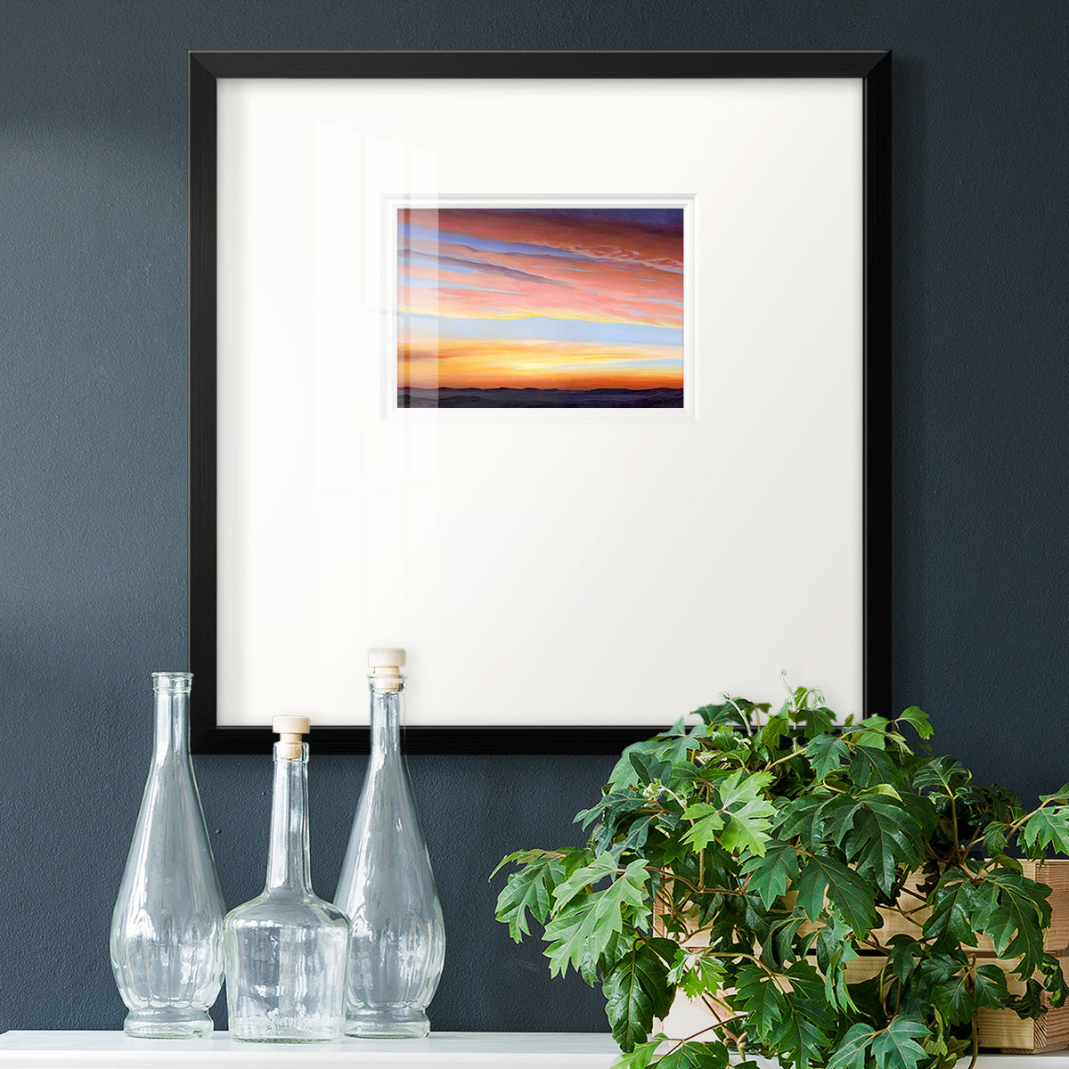 Ignited Dusk III Premium Framed Print Double Matboard