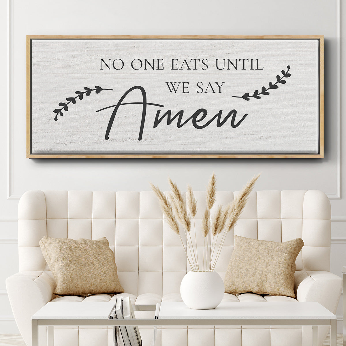 Say Amen - Floater Framed Canvas Print