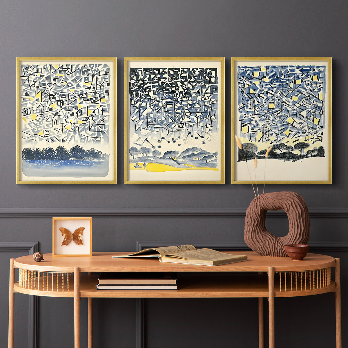 Abstract Series CXCII - Restickable Framed Art Set