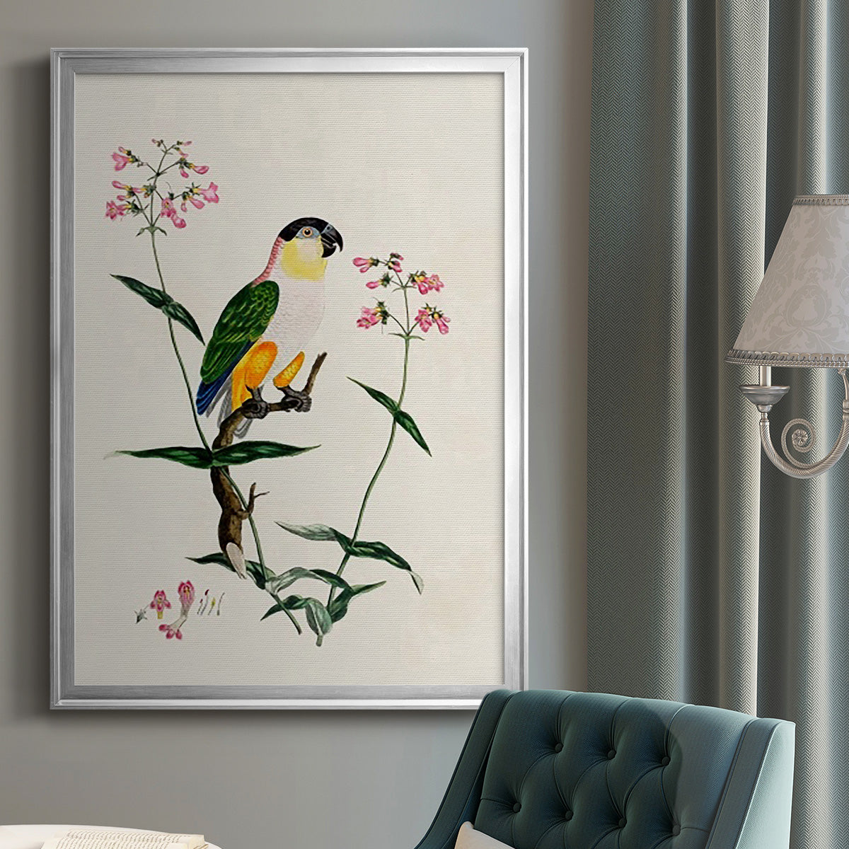 Bird in Habitat IV - Modern Framed Canvas Print