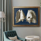 Conch Shells on Navy I Premium Framed Canvas- Ready to Hang