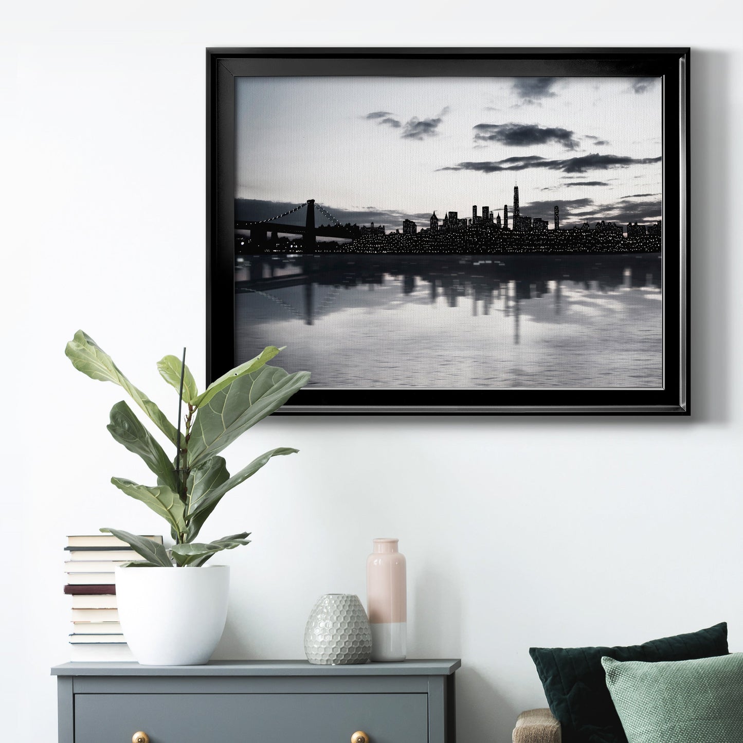 Shimmering Skyline Premium Classic Framed Canvas - Ready to Hang