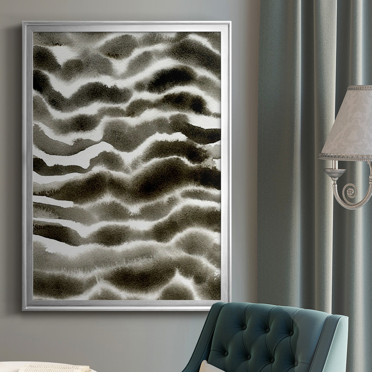 Jungle Stripe I - Modern Framed Canvas Print