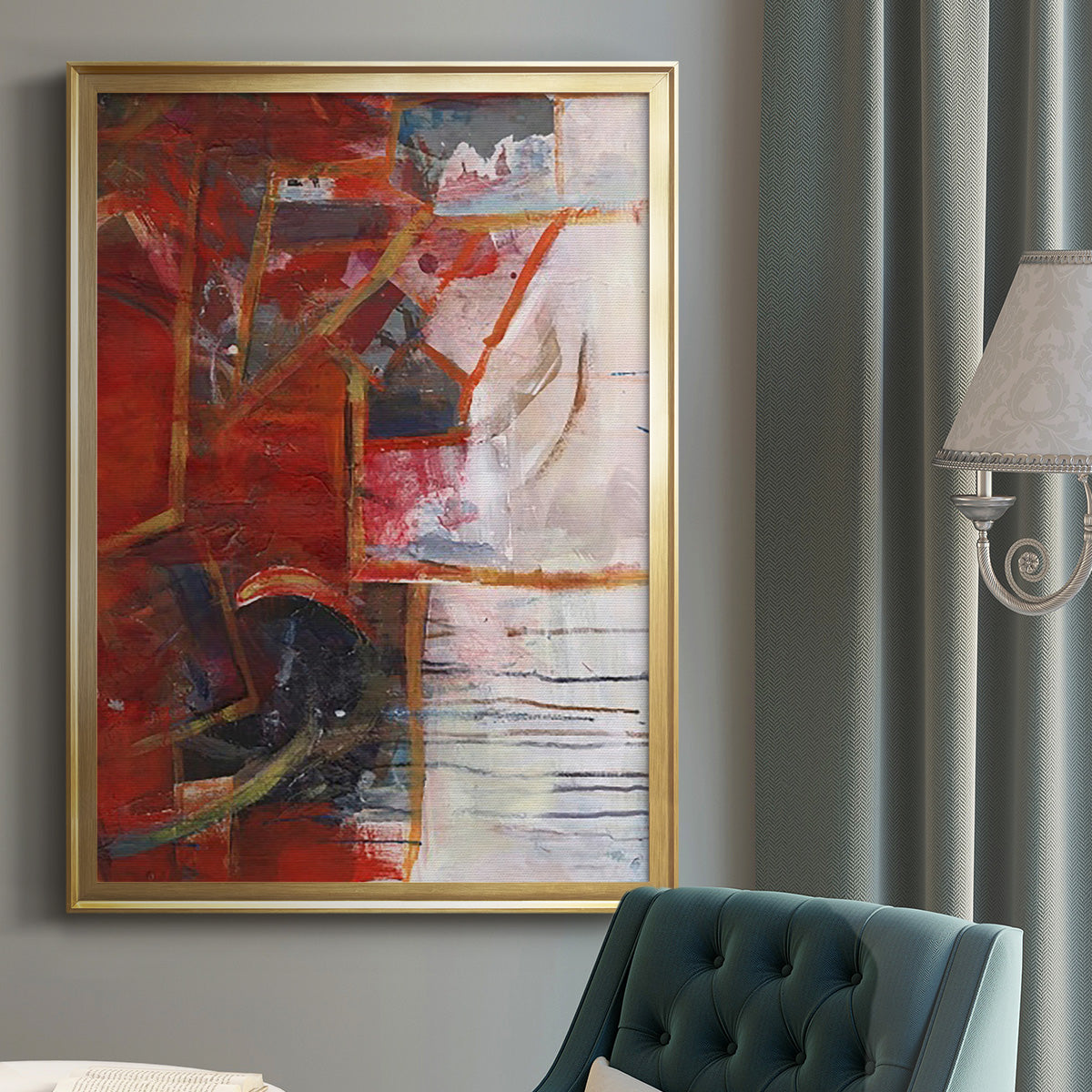 City Life IV - Modern Framed Canvas Print