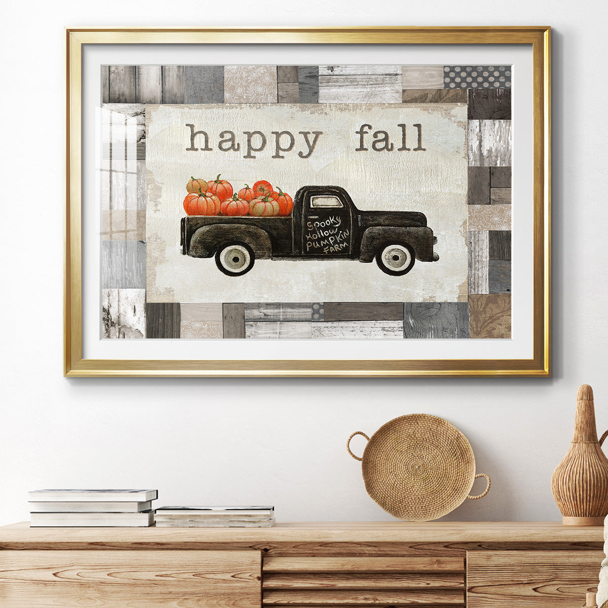 Spooky Hollow Farm - Modern Framed Art Print