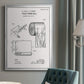 Toilet Paper Patent I - Modern Framed Canvas Print
