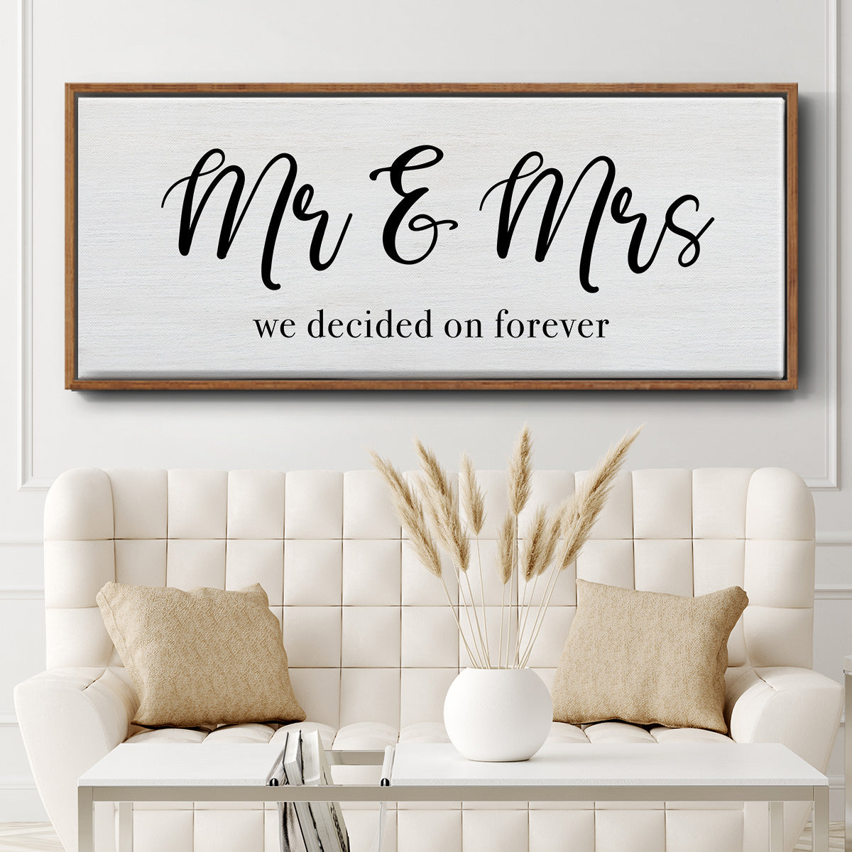 Decided on Forever - Floater Framed Canvas Print