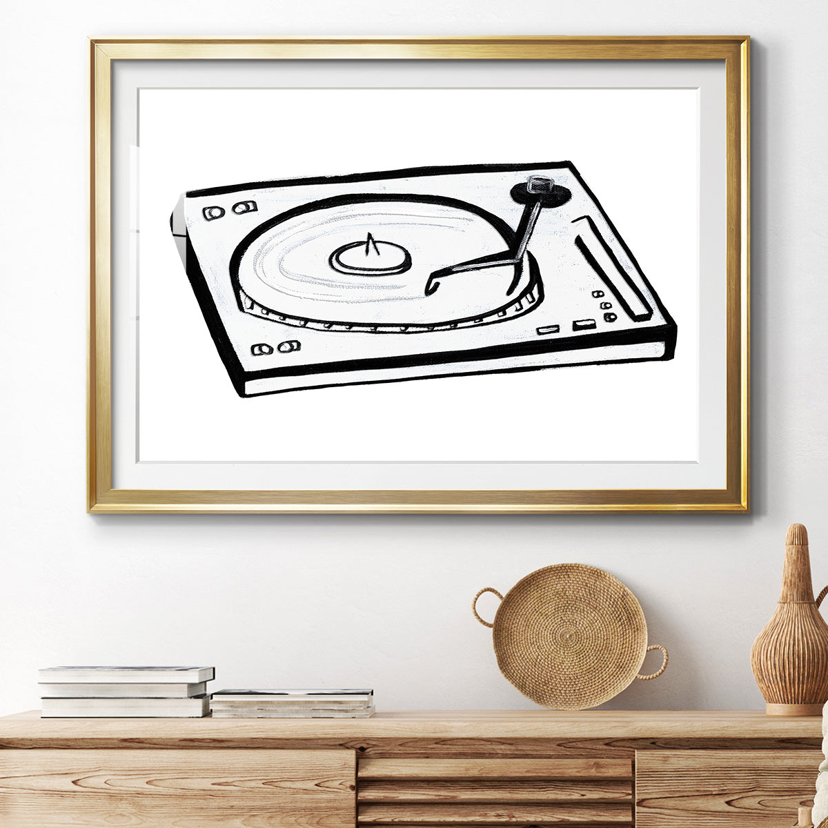 Vinyl Sketch Premium Framed Print - Ready to Hang