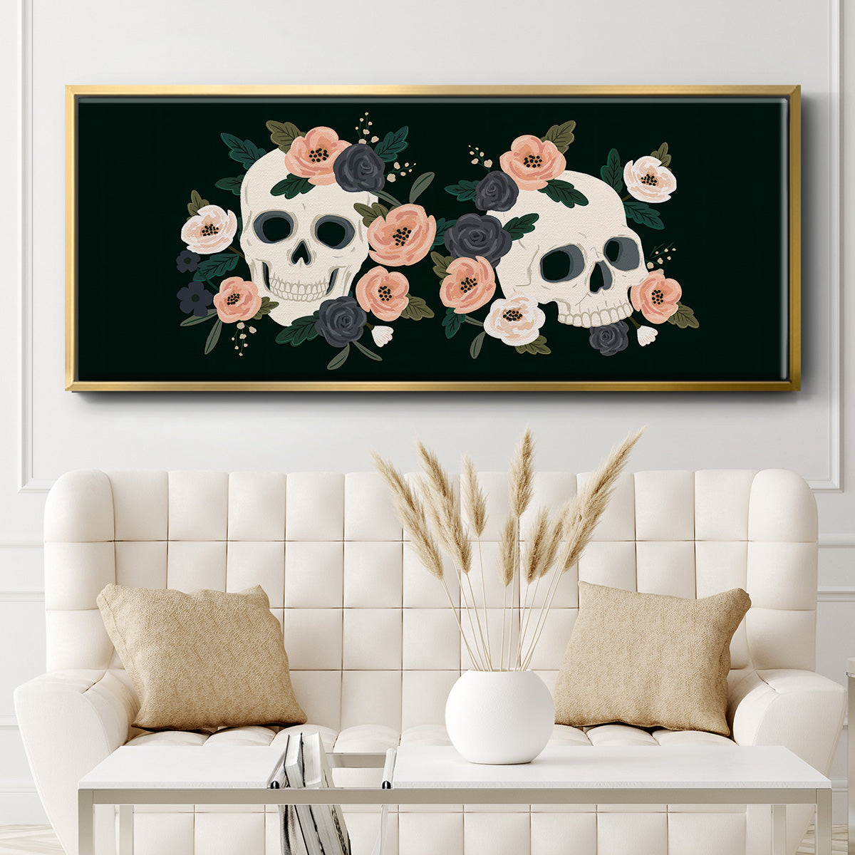 Skull & Snake Collection D - Floater Framed Canvas Print