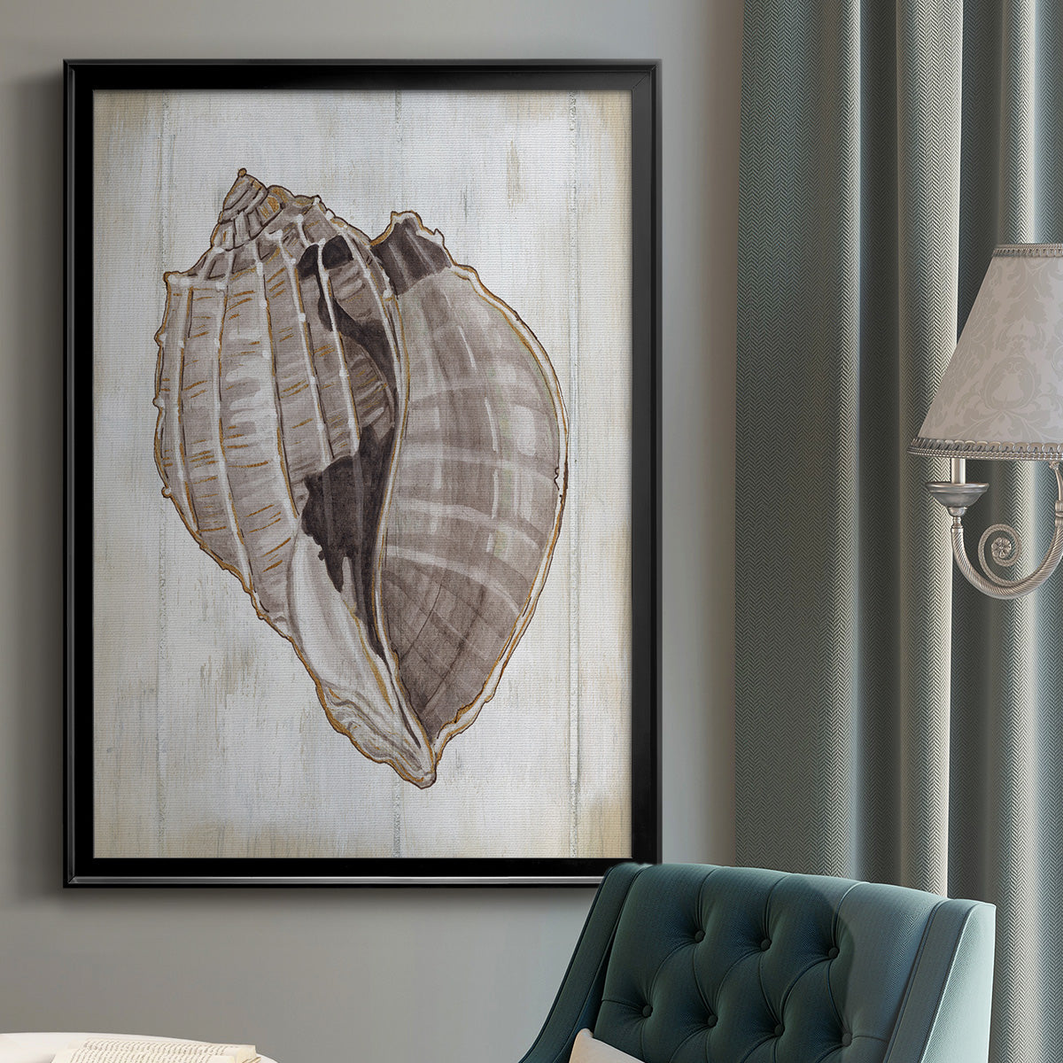Ocean Cone II - Modern Framed Canvas Print