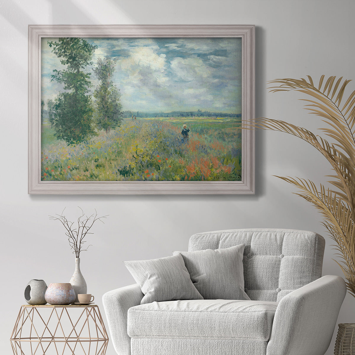 Poppy Field, Argenteuil - Ornate Framed Canvas Print