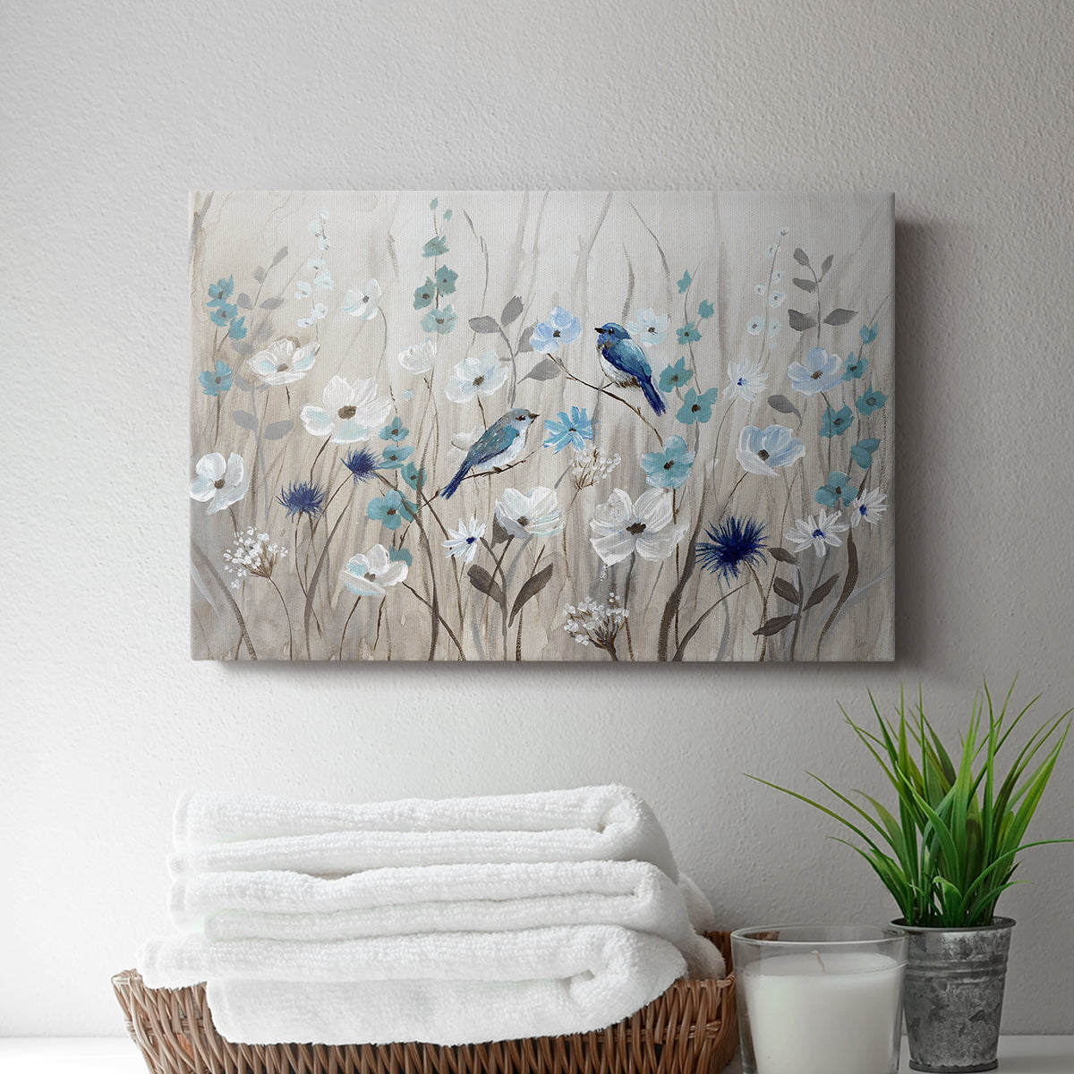 Bluebirds in Spring - Canvas Art Print
