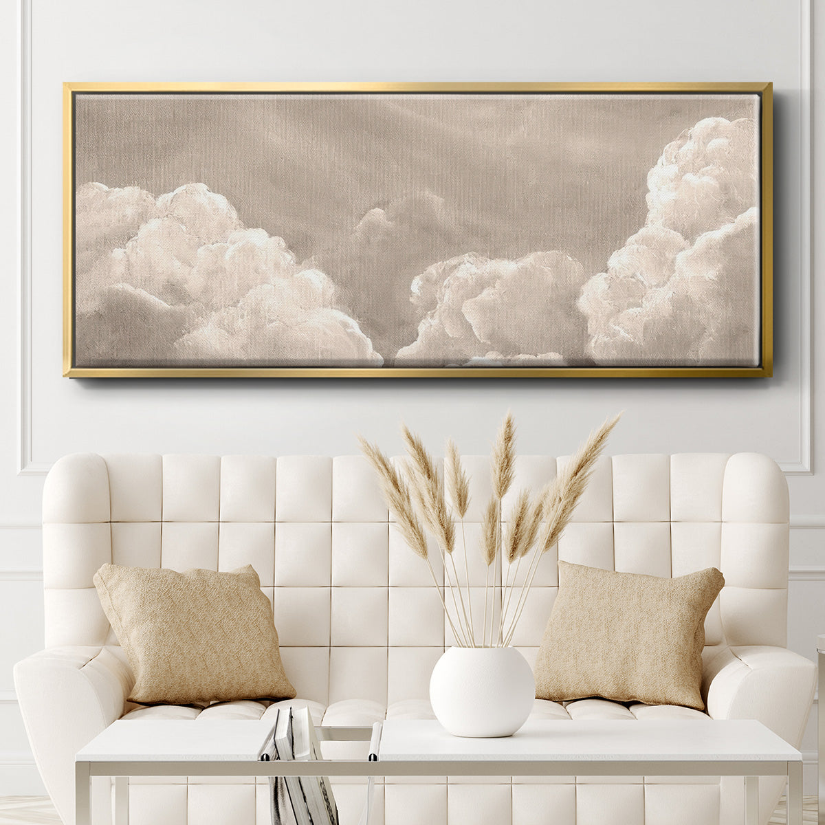 Painted Clouds II - Floater Framed Canvas Print