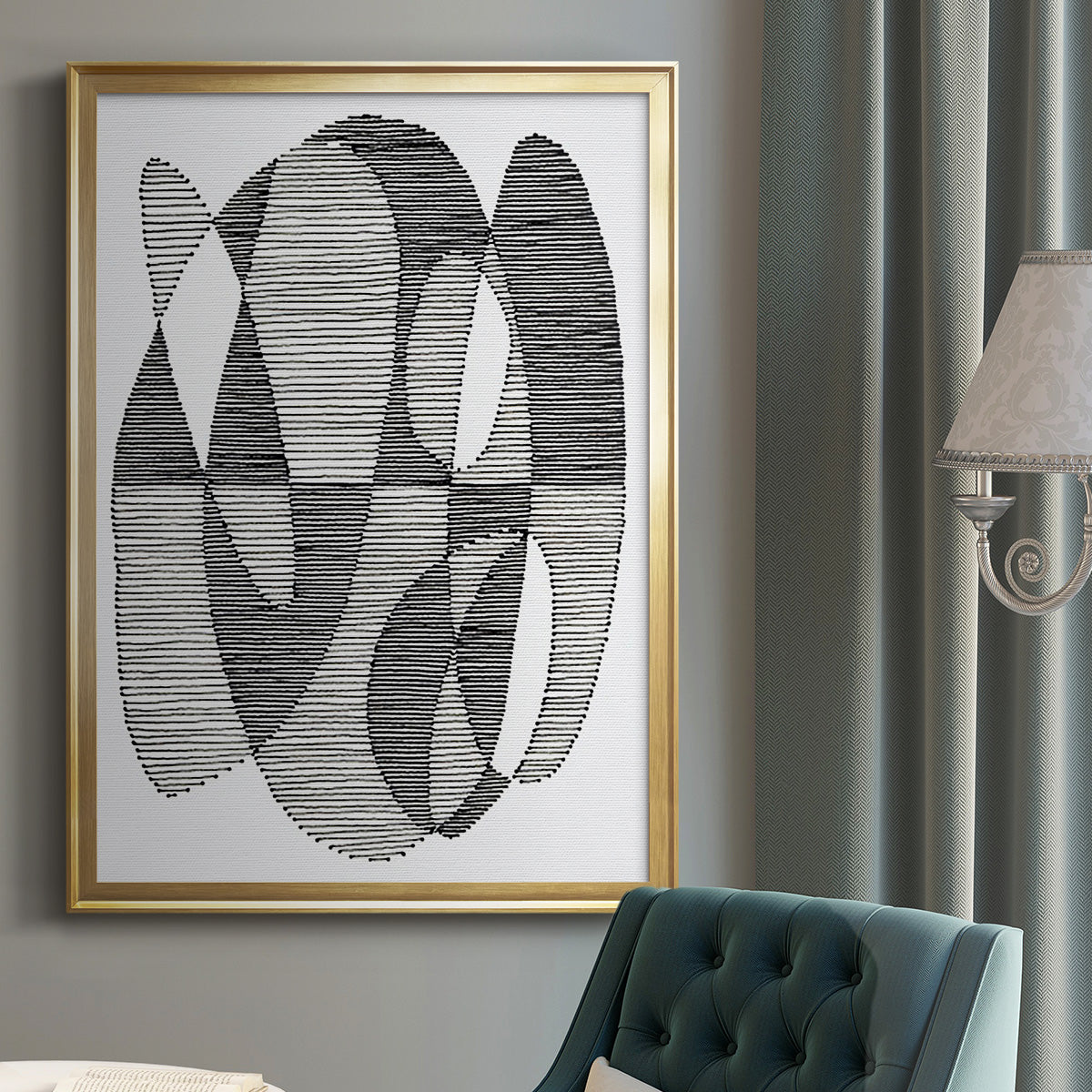 Opposite Day II - Modern Framed Canvas Print