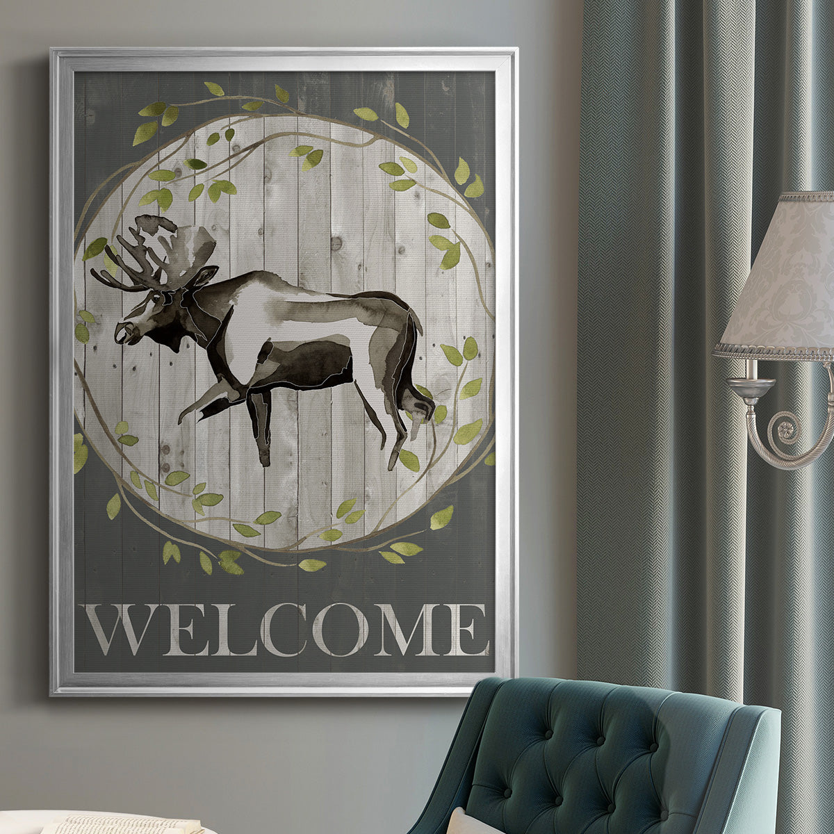 Woodland Welcome IV - Modern Framed Canvas Print