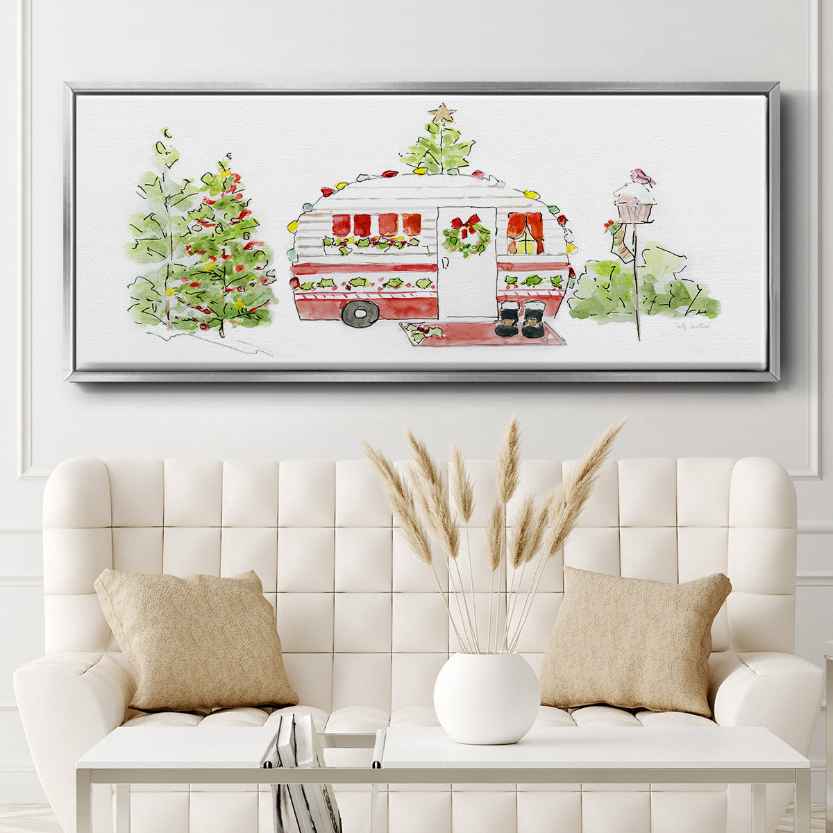 Holiday Camper II - Floater Framed Canvas Print