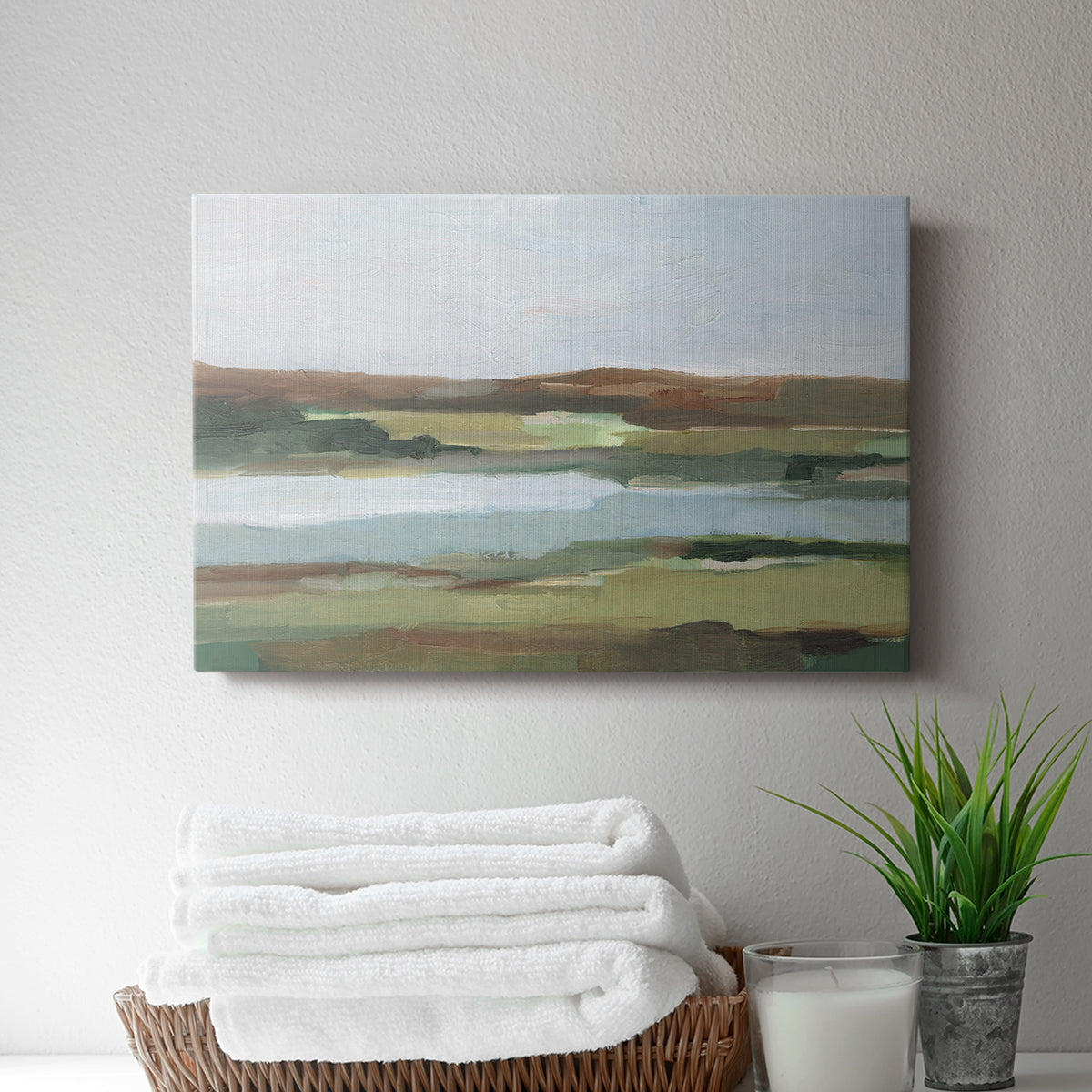 Autumn River Crossing II - Canvas Art Print