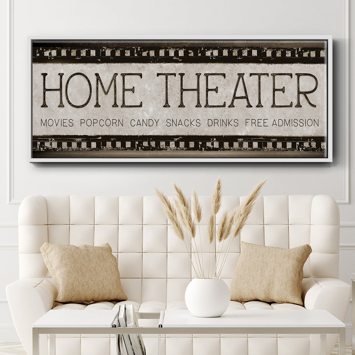 Home Theater - Floater Framed Canvas Print