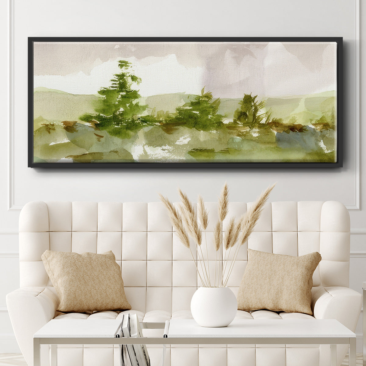 Morning Retreat I - Floater Framed Canvas Print