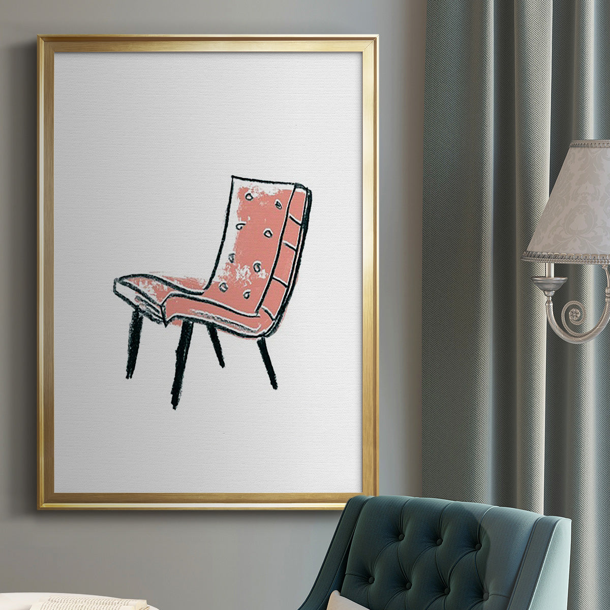 Take a Seat IX - Modern Framed Canvas Print