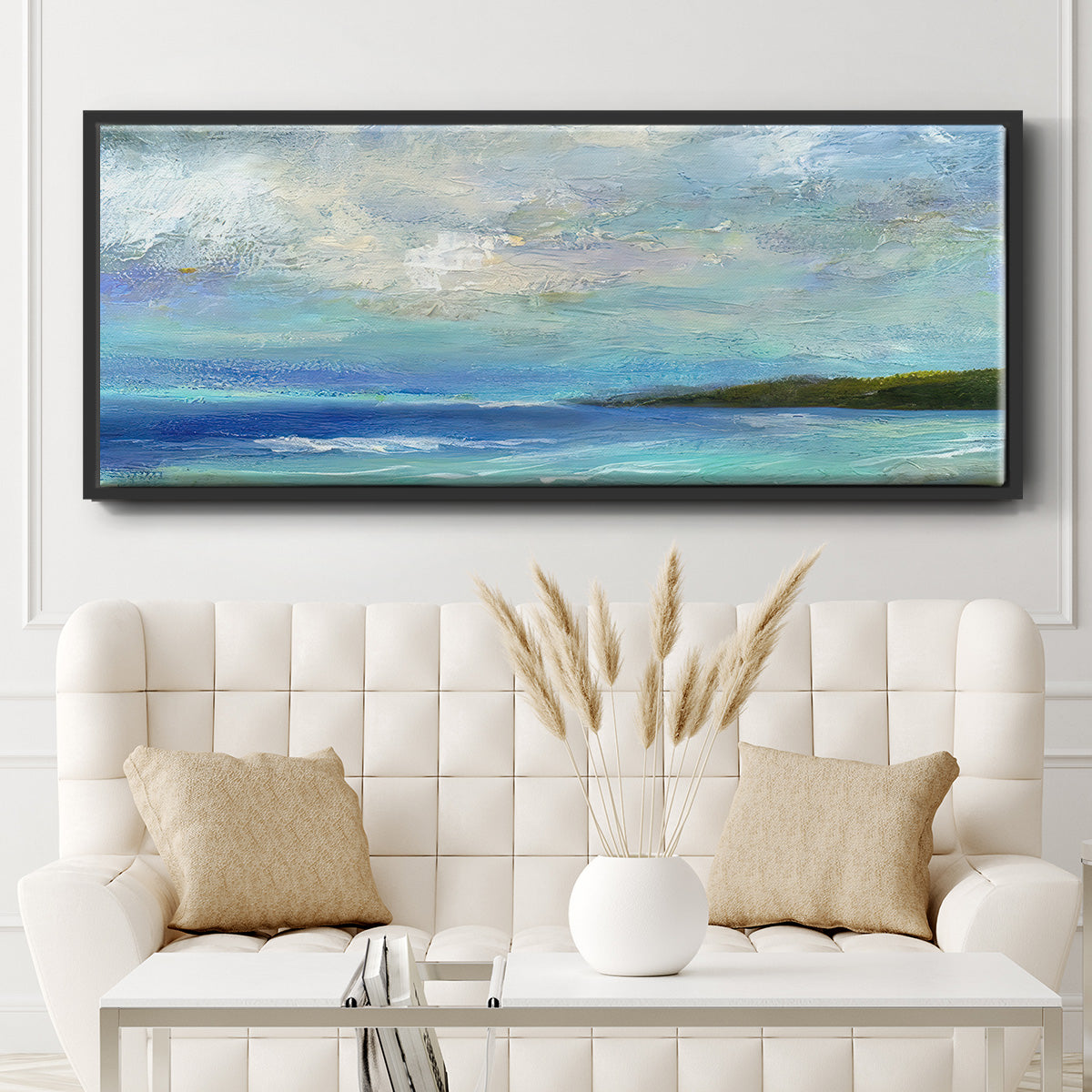 Island Inlet - Floater Framed Canvas Print