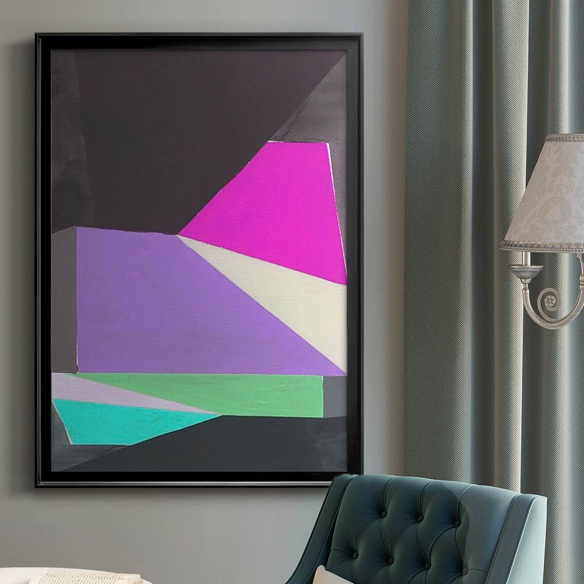 Chop III - Modern Framed Canvas Print