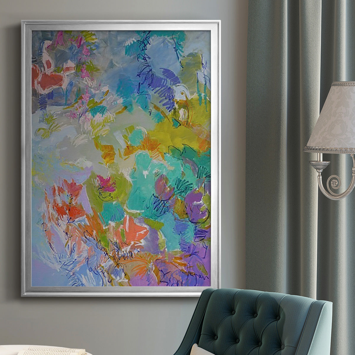 Let Me Bloom I Am - Modern Framed Canvas Print