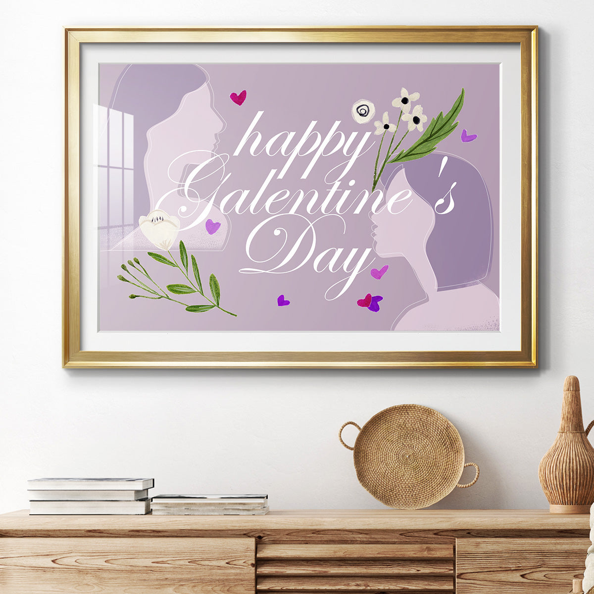 Happy Galentine's Day Collection A Premium Framed Print - Ready to Hang