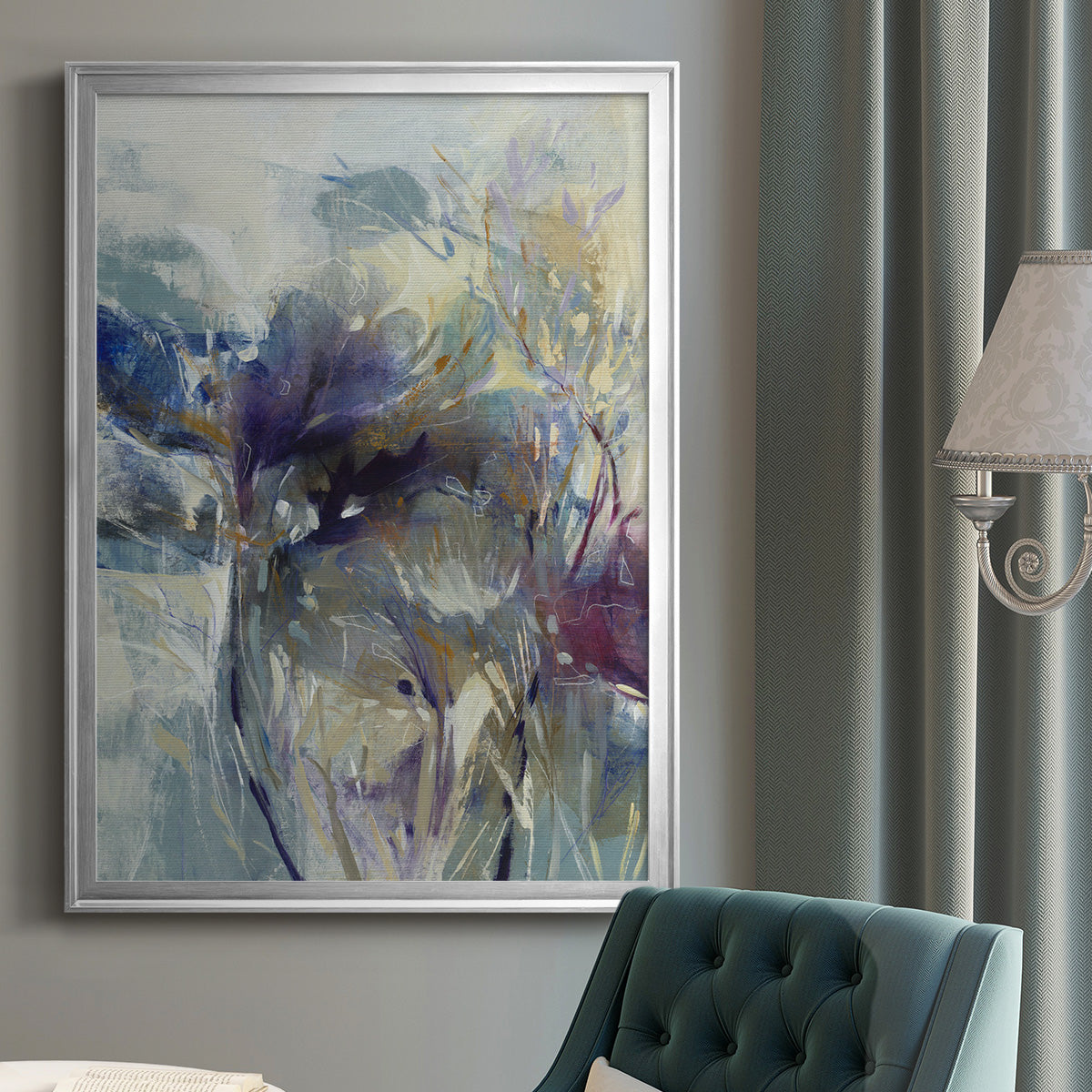 Meadow Saffron I - Modern Framed Canvas Print
