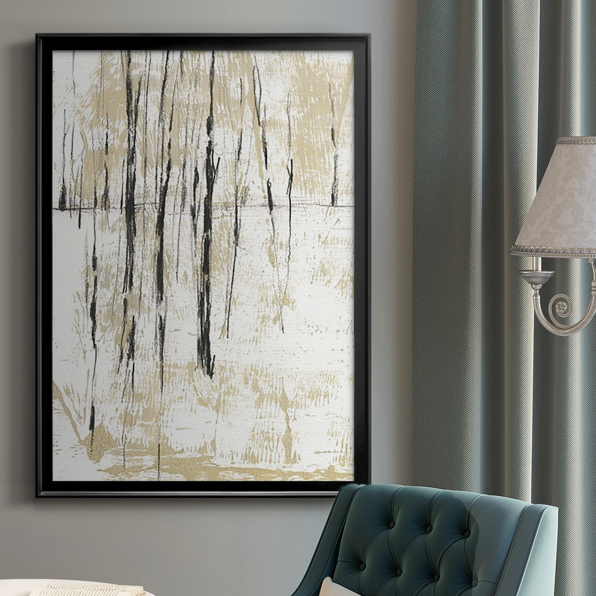 Gilded Forest II - Modern Framed Canvas Print