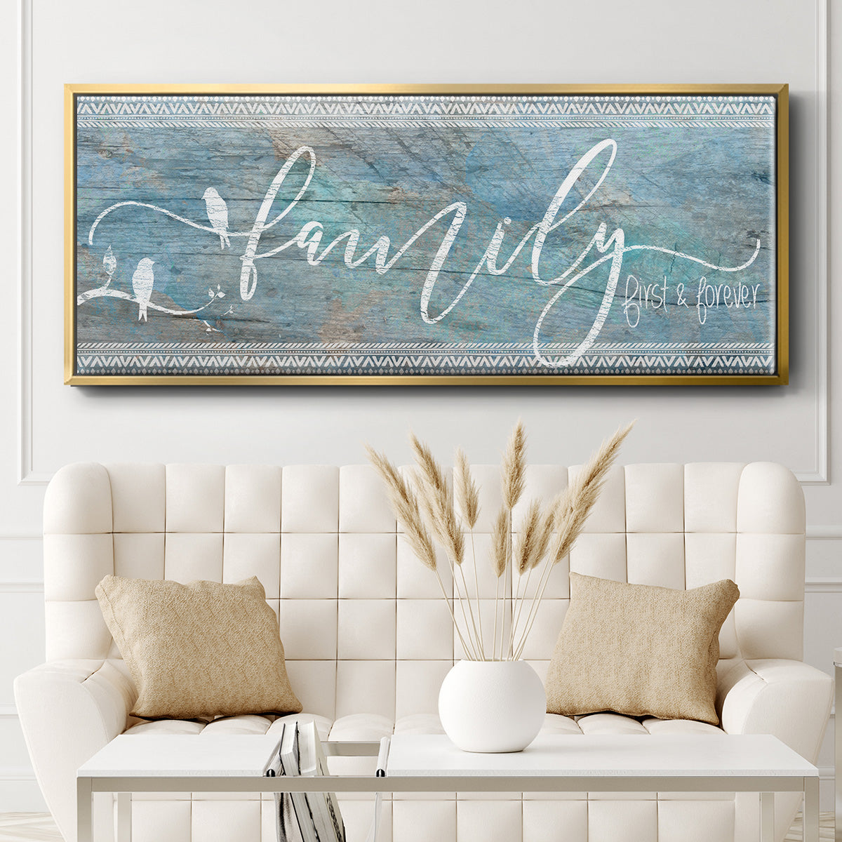 Family First - Floater Framed Canvas Print