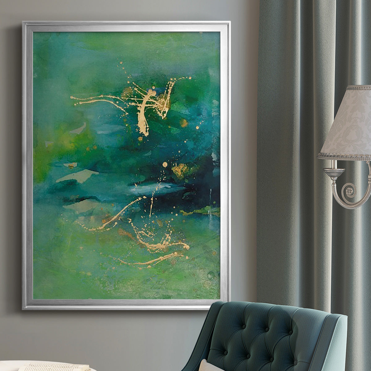 Peaceful Diptych II - Modern Framed Canvas Print