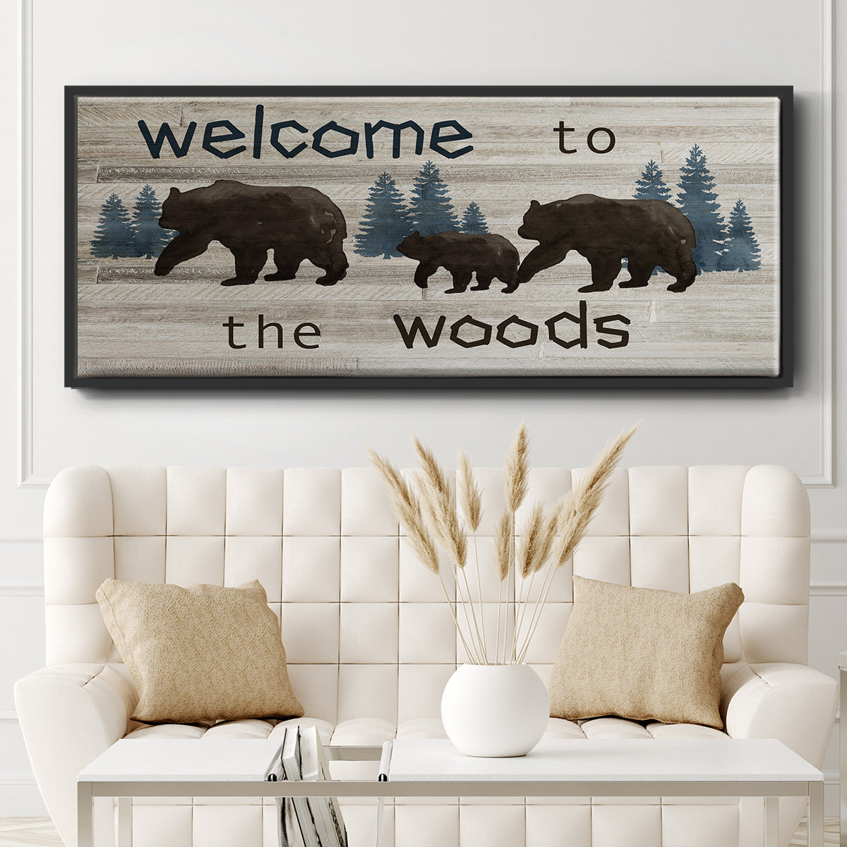 Bears Welcome - Floater Framed Canvas Print