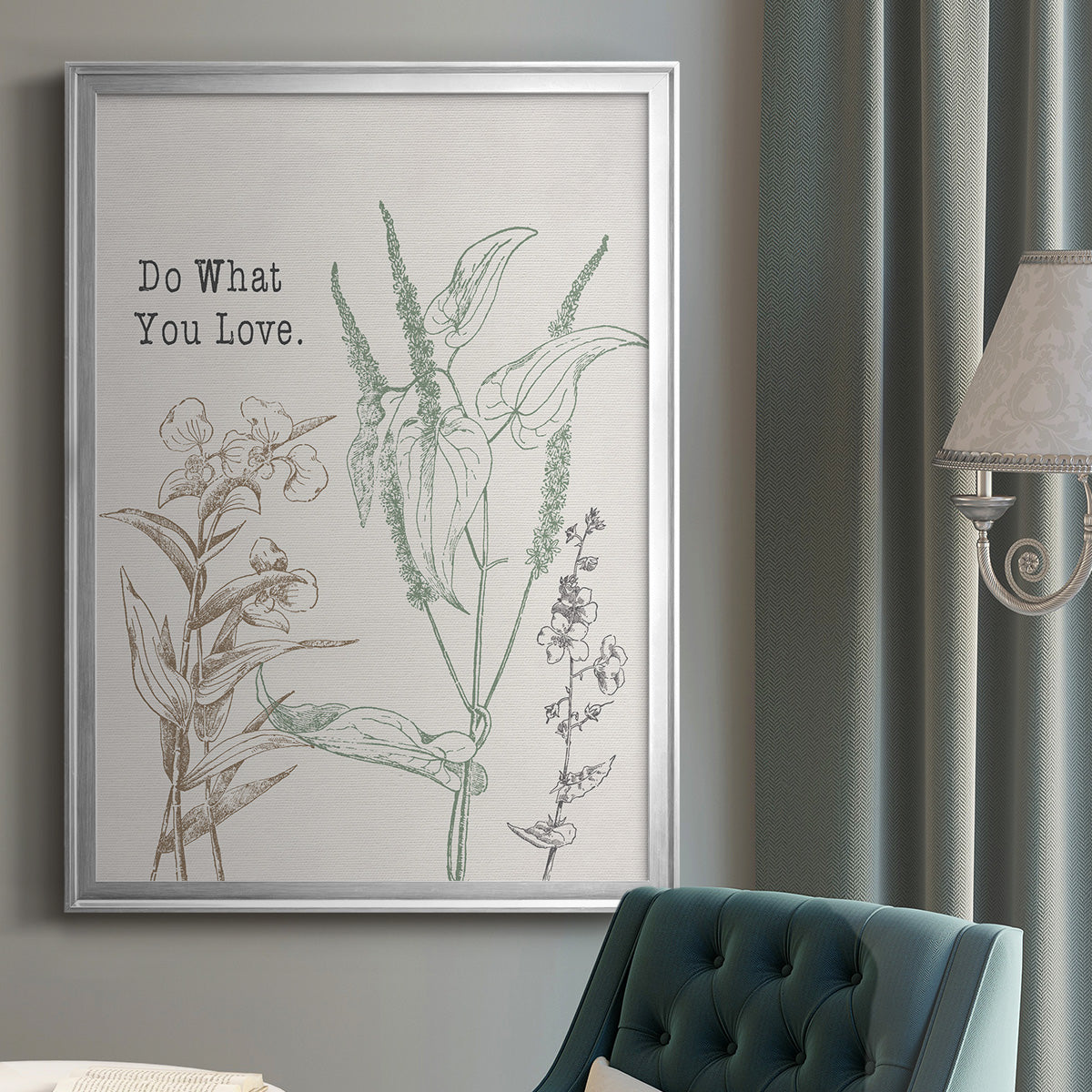 Do What You Love - Modern Framed Canvas Print