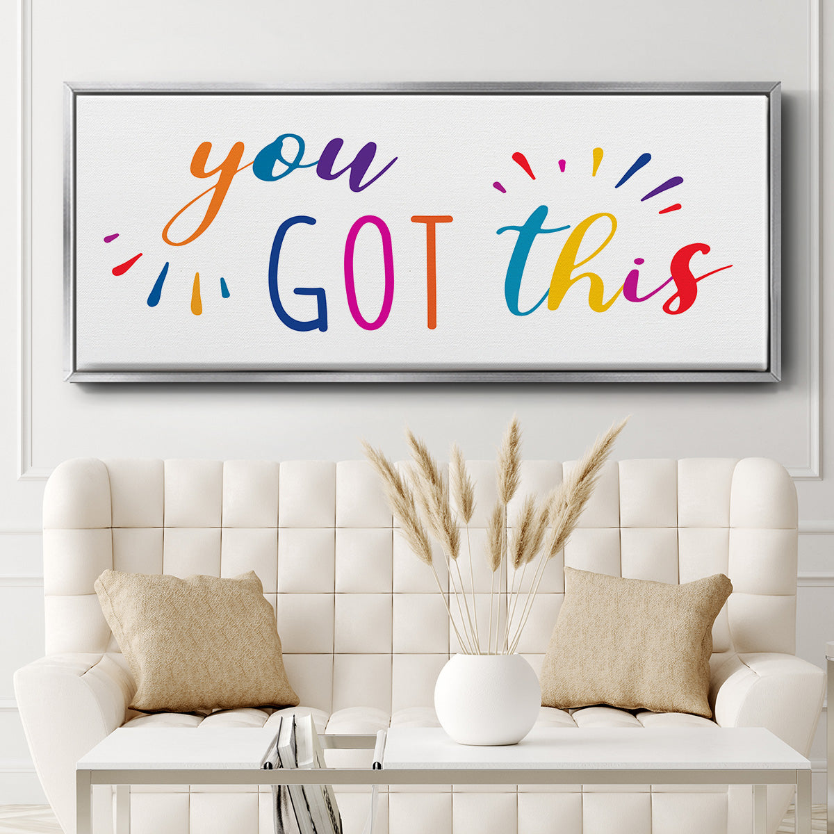 Rainbow Got This - Floater Framed Canvas Print