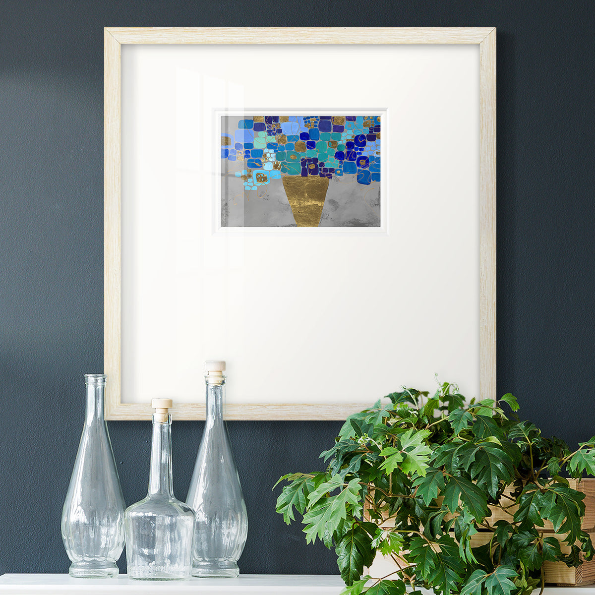 Blue Love- Premium Framed Print Double Matboard