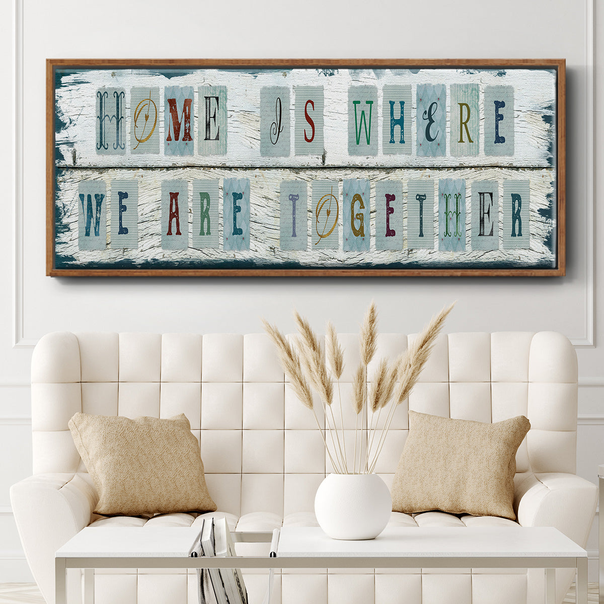We Are Together - Floater Framed Canvas Print